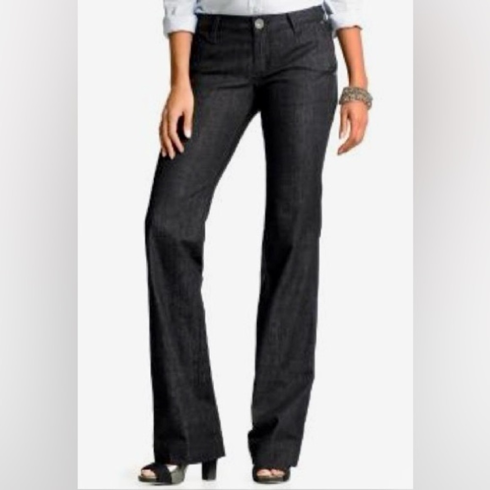 NWT Banana Republic Women's Dark Rinse Trouser Jeans, Size 30L